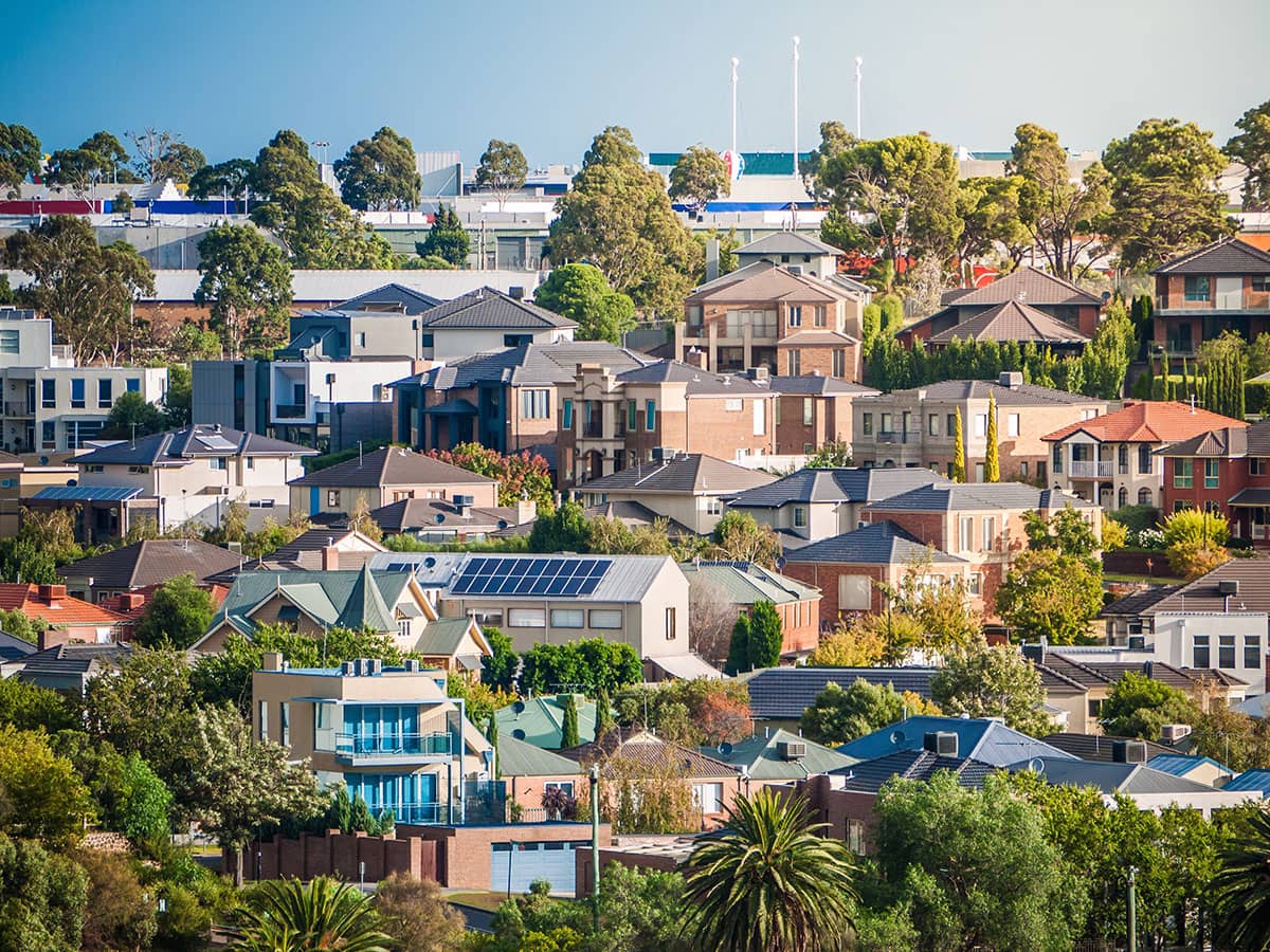 up close of homes with solar in melbourne