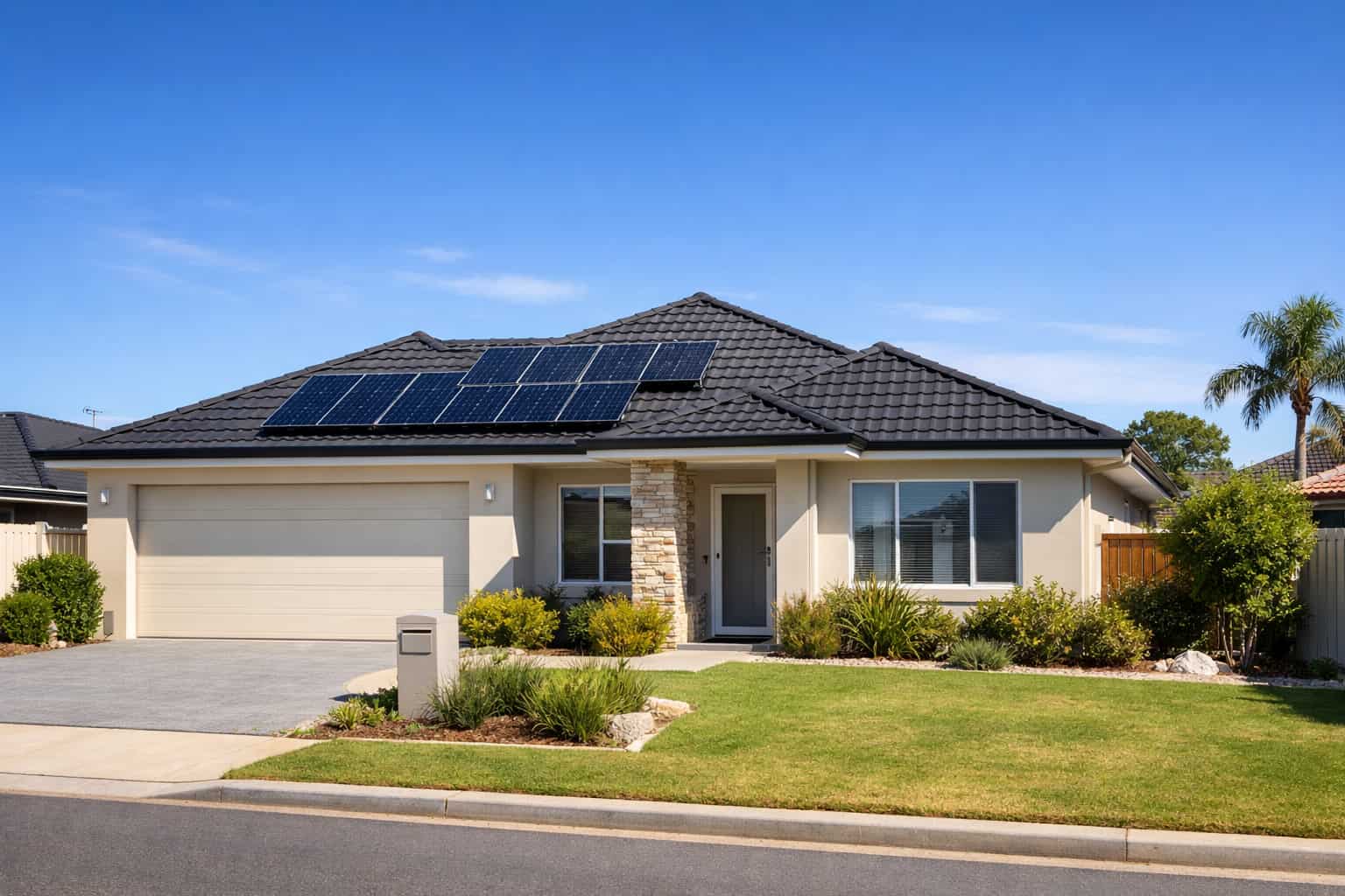 Rooftop solar panels on a Perth home showing a typical residential solar installation in Western Australia as representation of how long for solar panels to pay off in WA